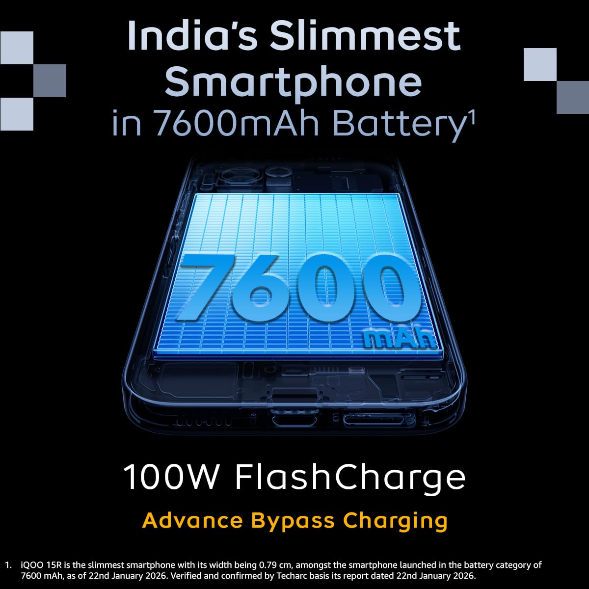 iQOO 15R (Triumph Silver, 8GB RAM, 256GB Storage) | Snapdragon® 8